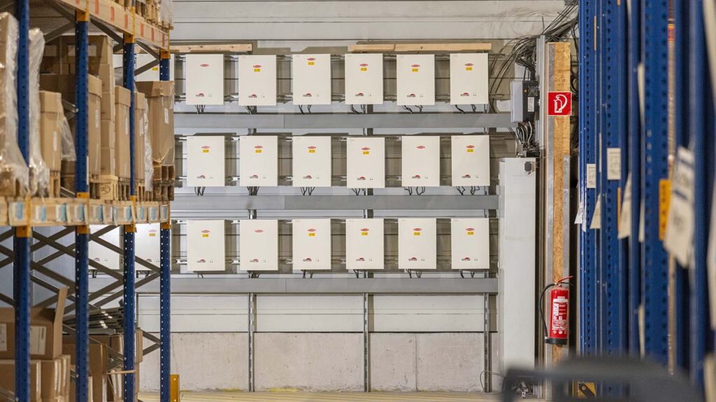 There is enough space between the 30 Fronius Sunrise units to allow for heat dissipation