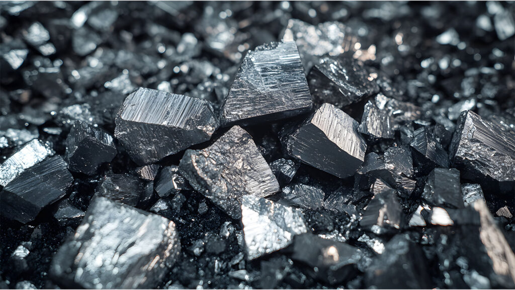 Silizium ist ein dunkelgraues Halbmetall. Seine Gewinnung erfordert große Mengen an Energie.