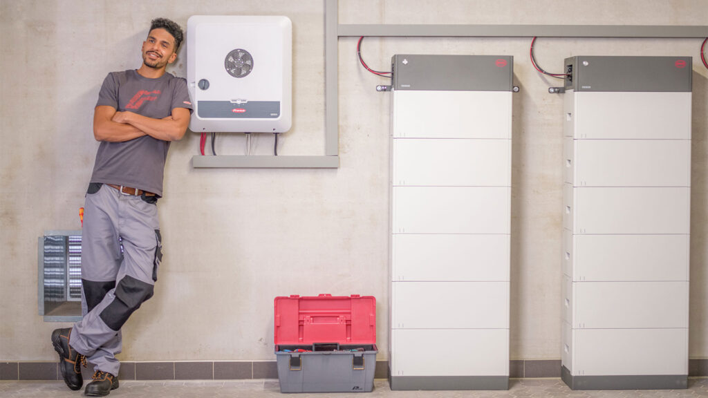 The garage has enough space for the inverter and battery storage system