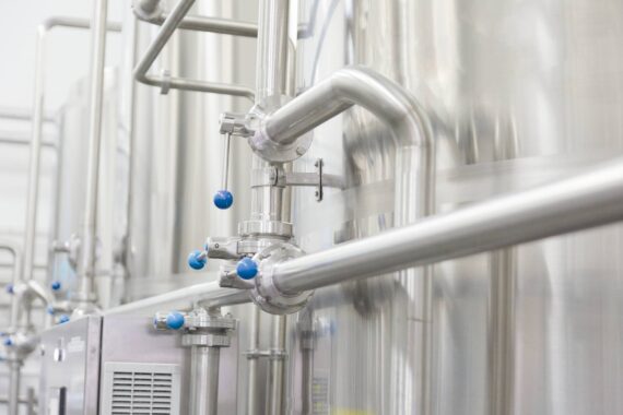Technological equipment in the dairy plant, ©Shchipkova Elena