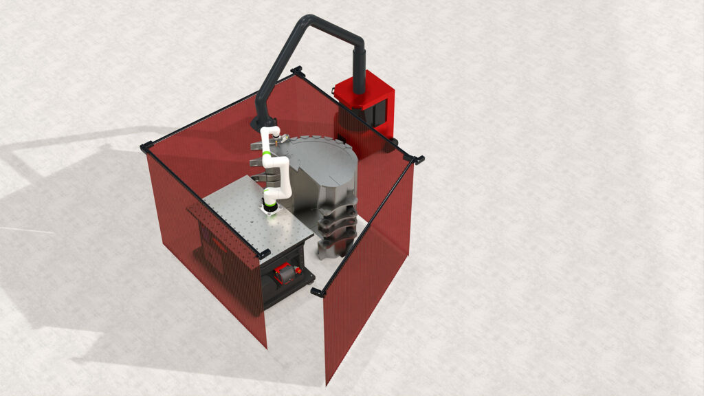 Illustration of the CWC-mobile cobot welding system from Fronius.